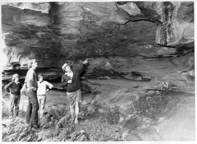 Percy Haslam at Baime shelter, Milbrodale near Broke 1970